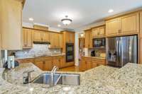 Open Kitchen with an abundance of cabinets and countertop space.