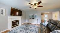 Watch your favorite movie or sports team while sitting near the cozy gas fireplace.