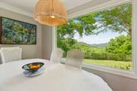Enjoy beautiful views when eating your meals.