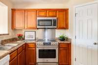 Pantry is huge and lots of counter space in the gorgeous kitchen