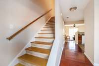 Beautiful hardwood stairs and the entire second floor!