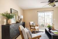 Great flow to the rest of the home and the back patio/ yard.