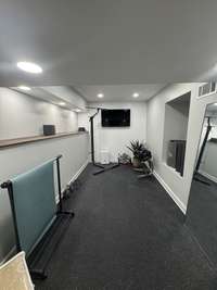 Workout room adjacent to sound room.
