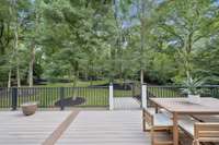 Expansive trex deck off main living area.
