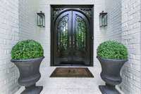 Beautiful wrought iron front door.
