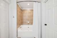 A closeup look at the soaking tub.