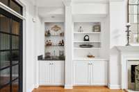 These built-ins will display your favorite pieces and has a wet bar ready for you.
