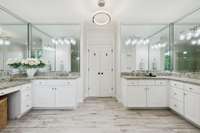 Mirrors and space galore to get ready for your day and night!