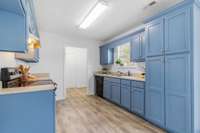 Tons of cabinet space for storing all of your kitchen tools...