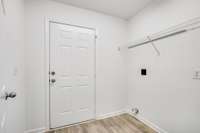 Laundry room is a blank slate ready for some personality!