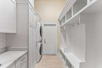 The spacious drop zone will serve as an excellent organizational tool for managing your arrivals and departures from the house.