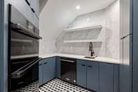 Butler's pantry behind hidden door