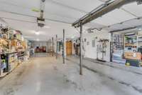 The 2000 sf basement includes the 3, possibly 4, car garage, with abundant storage space.