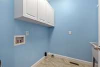 Large Laundry Room With Utility Sink