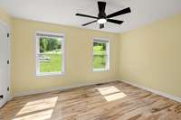 Bright secondary bedrooms
