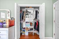 Organized closet space