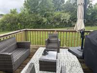 beautiful private, fenced backyard