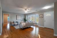 Family Room with Picture windows
