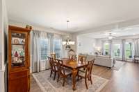 Great dining/breakfast area that opens to the kitchen and great room.
