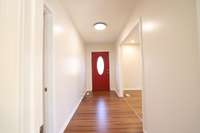 In 2021, bamboo flooring was laid in the foyer, hallway, and three bedrooms.