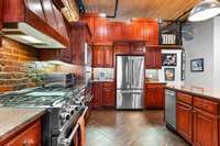 High-end Stainless steel appliances for the at-home chef and plenty of counter space for prep and cabinets for storage