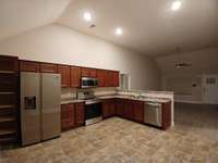 Stainless Refrigerator, Stove, Microwave and Dishwasher are included.