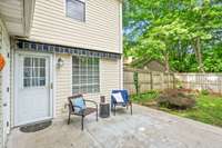 Large patio area to sit and enjoy the seclusion of the backyard
