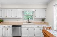 Lots of cabinet space in this kitchen