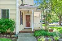 Nice front porch facing the quiet cul de sac