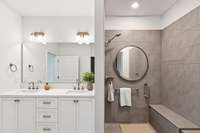 Primary bath virtual staging