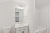 bathroom off the bonus/bedroom