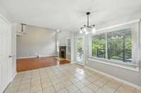 Living room open to eat in kitchen