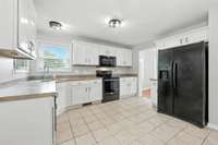 Spacious kitchen with enough space for a mobile island