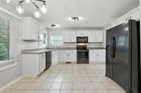 Spacious kitchen with enough space for a mobile island