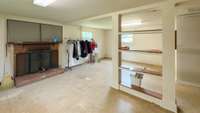 Finished Basement with Fireplace