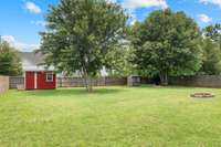 Fully fenced backyard