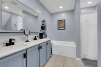 Primary bathroom with double vanity