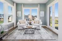 TONS of natural light in your optional morning room!
