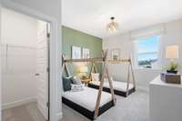 Spacious guest suite upstairs off of your bonus.