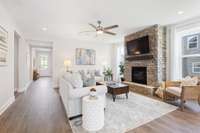 Open floorplan perfect for entertaining! 3 fireplace design options in your great room!