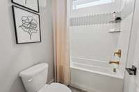 2 full bathrooms upstairs.
