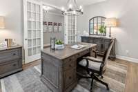 Beautiful glass French doors in your home office!