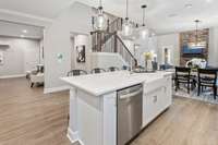 Spacious island for entertaining & serving!