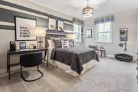 Spacious guest suites upstairs with Jack and Jill bathroom.