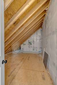 Attic area in bonus room