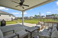 One of the highlights of this home is the covered patio.