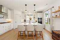The large island is perfect for entertaining or when extra seating is necessary.