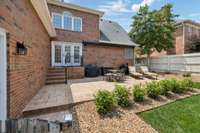 The backyard features a charming patio area, ideal for lounging or entertaining.  2640 Chesterfield Ct. Murfreesboro, TN 37129