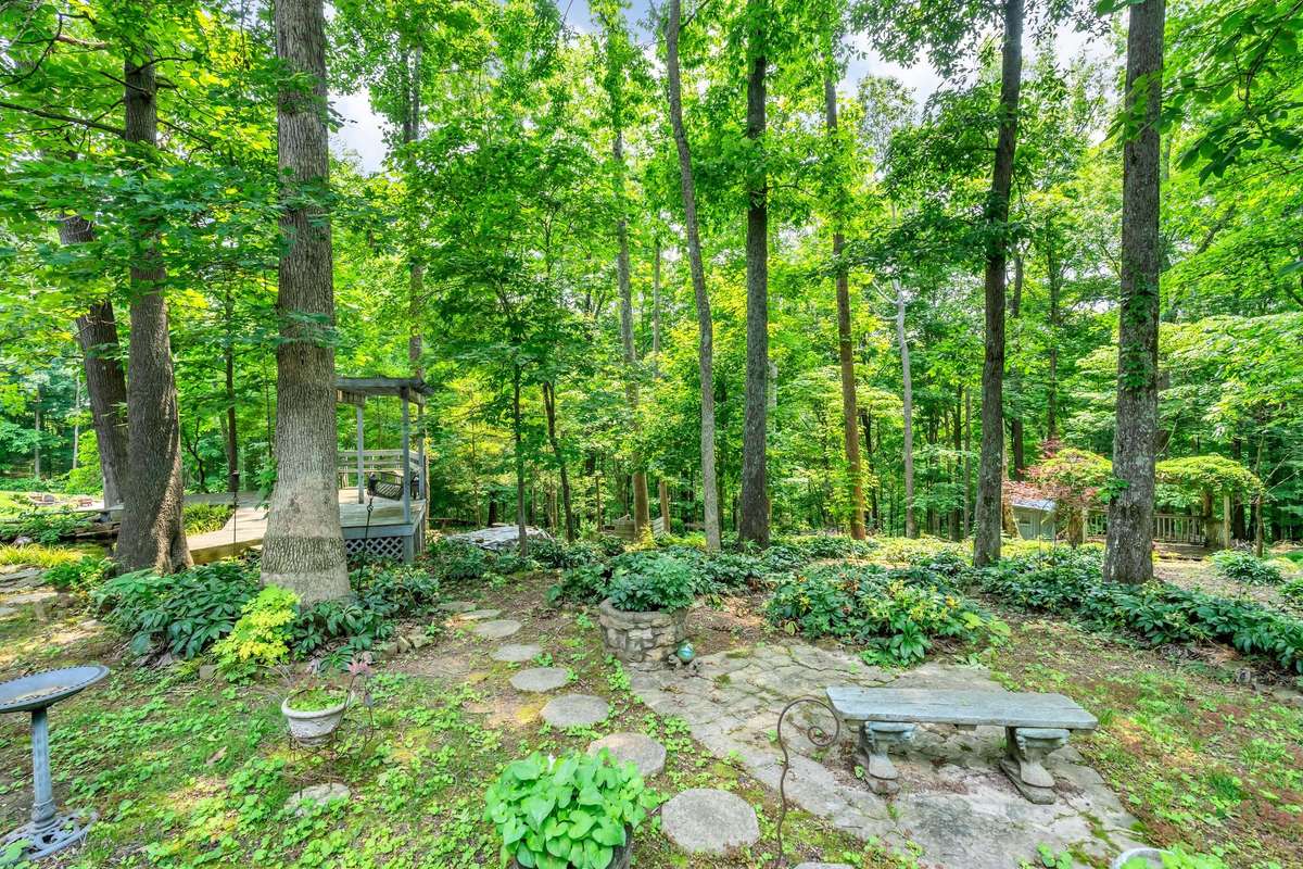 SELLERS WERE MASTER GARDENERS AND LOVINGLY INSTALLED ALL THE LENTEN ROSES, SHRUBS,HOSTAS AND PATHWAYS OVER THE PAST 20+ YEARS.