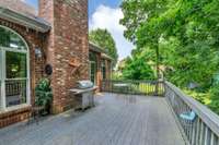 BACK DECK AREA, HAS GAS HOOK UP FOR YOUR GAS GRILL.